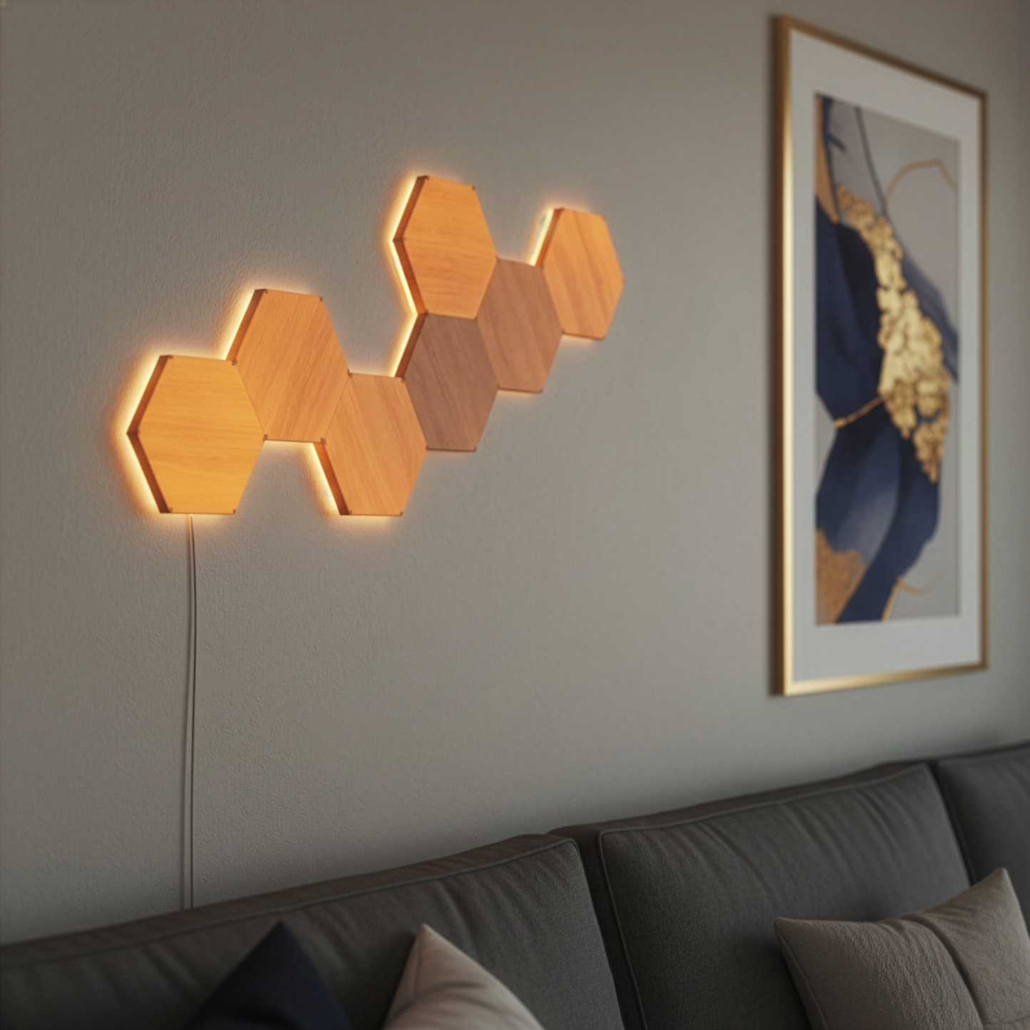 Wooden Hexagon Light Pack