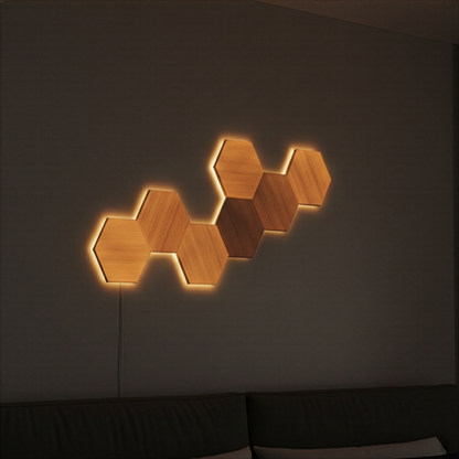 Wooden Hexagon Light Pack
