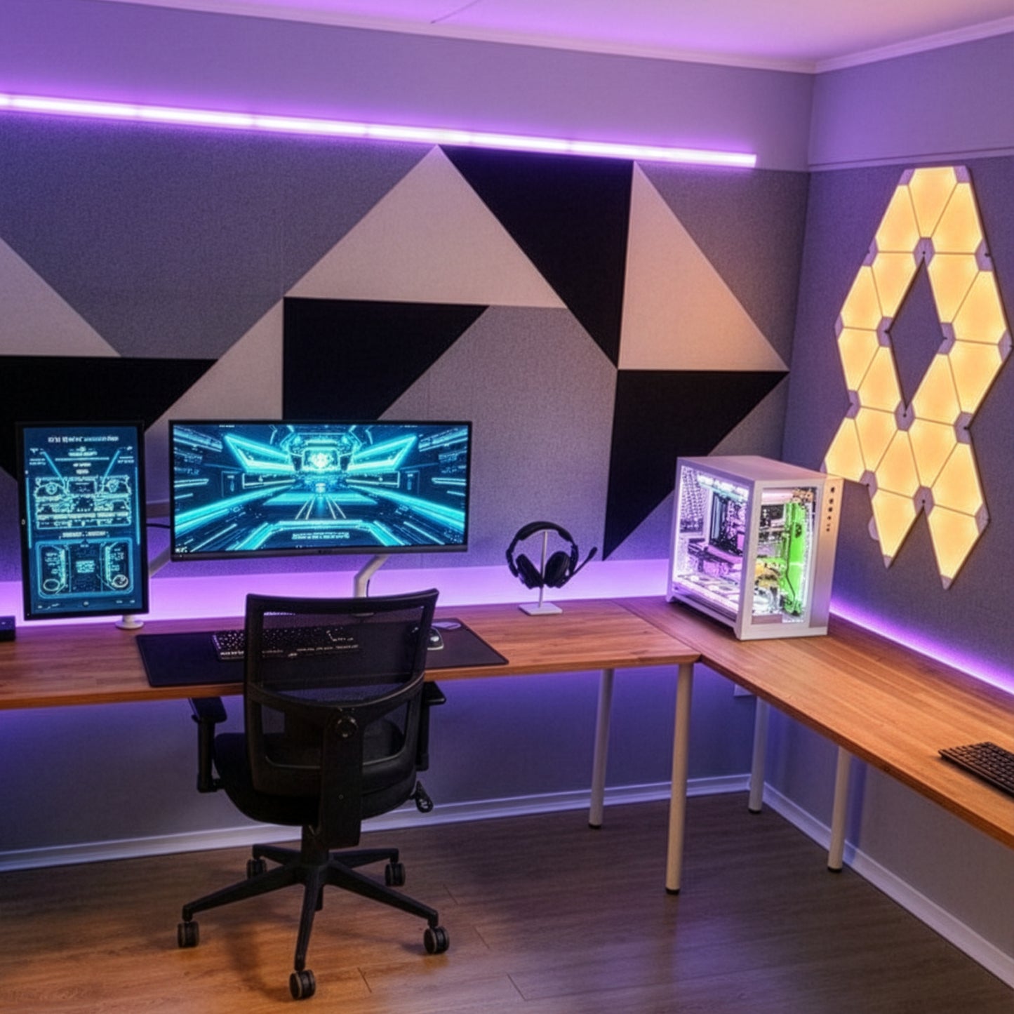 Smart Triangle Wall Lights (6 Panels)